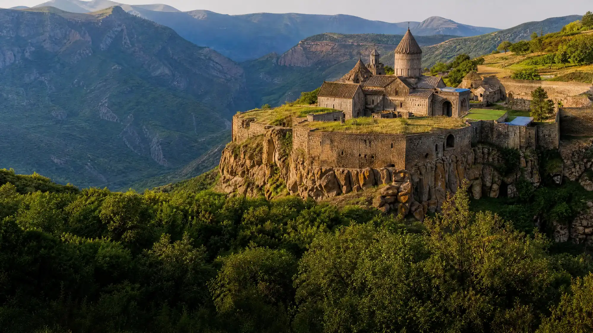 Tatev is a 9th-century monastic complex in southeastern Armenia. You can reach the medieval fortress via a 5.7-kilometer aerial cable car.